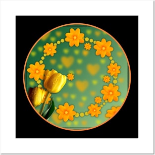 Circle Abstract Autumn Colorful Luminous Posters and Art